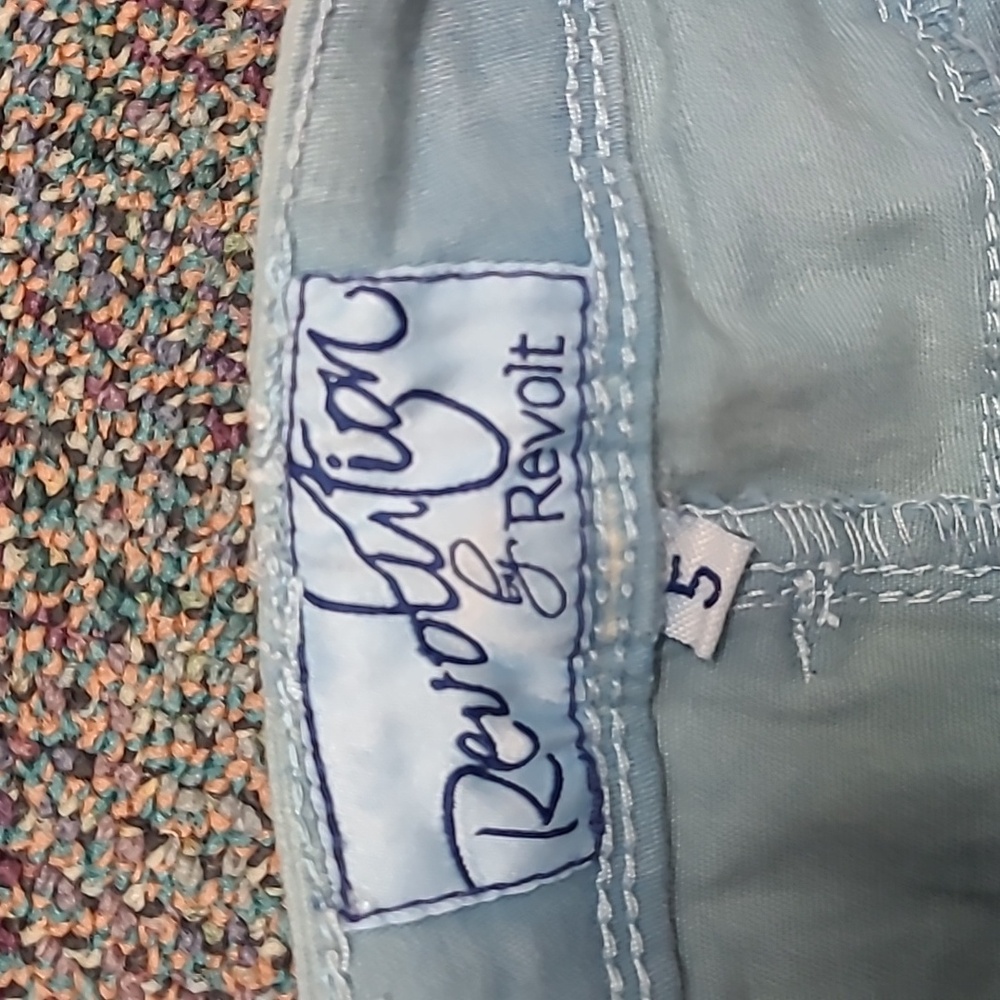 NWT Vintage Revolution by Revolt Blue and Cream Tie-Dye Pants - Picture 3 of 5